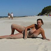 Naked girlfriends beach nude.